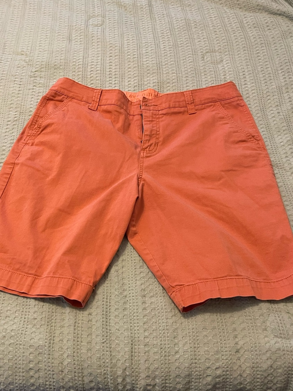 Women’s Sonoma Bermuda Cotton Casual Shorts - Coral size 14